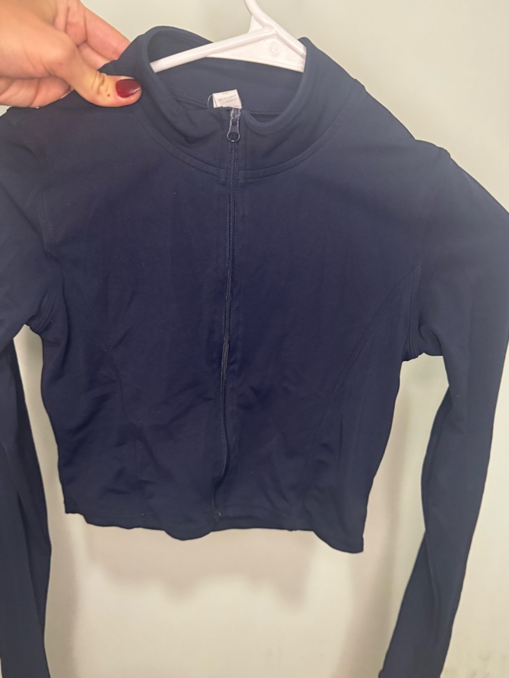 Women's Navy Zip-Front Active Jacket